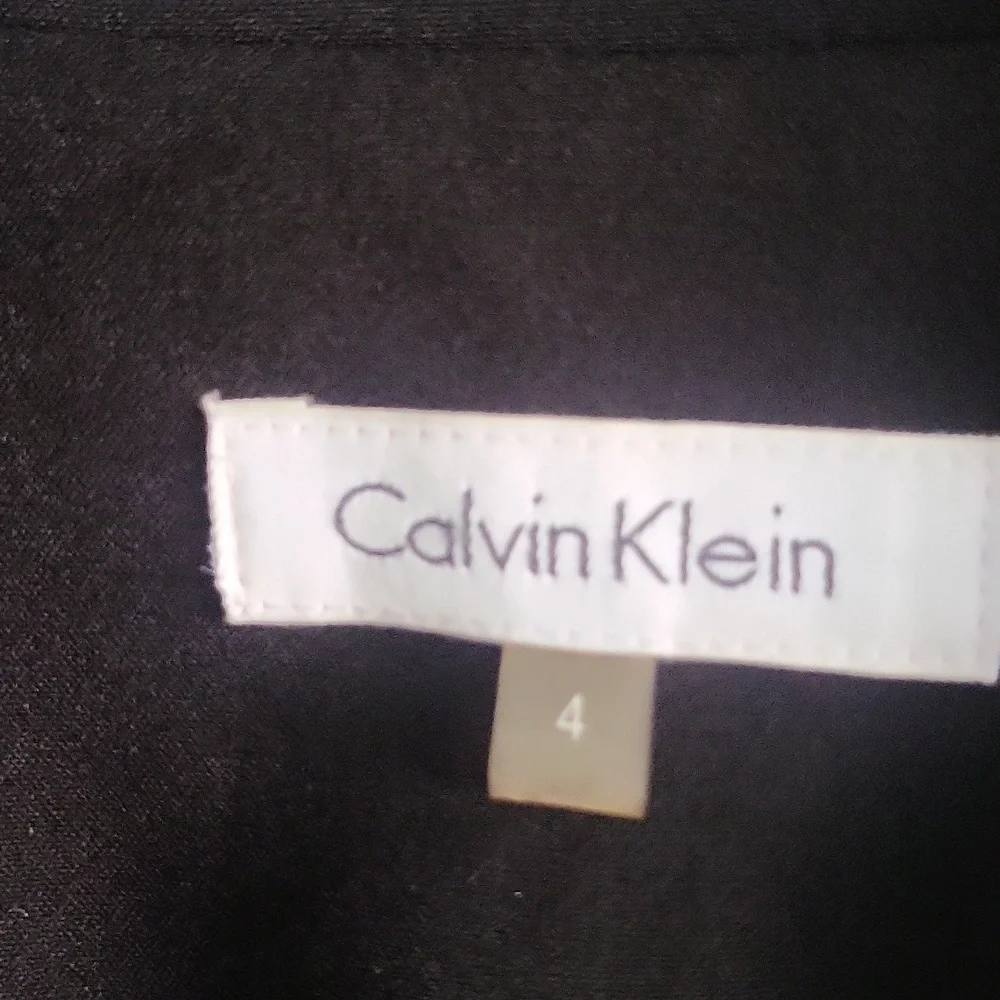 Calvin Klein Black Blazer with Gold Zipper Details - Picture 2 of 6